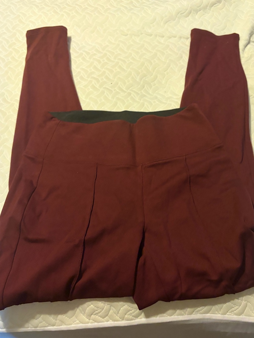 Nine West Wine-Colored Ponte Leggings